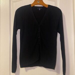 Gap Women’s Black Vneck Cotton Cardigan Vintage 2002 Size Medium EUC